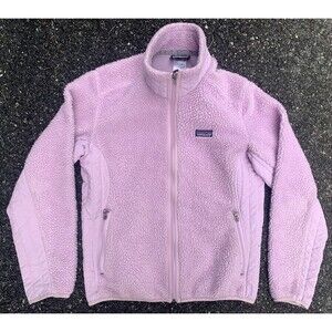Women’s Patagonia Retro-X Pile Fleece Windproof Jacket Lavender Purple Sz Medium
